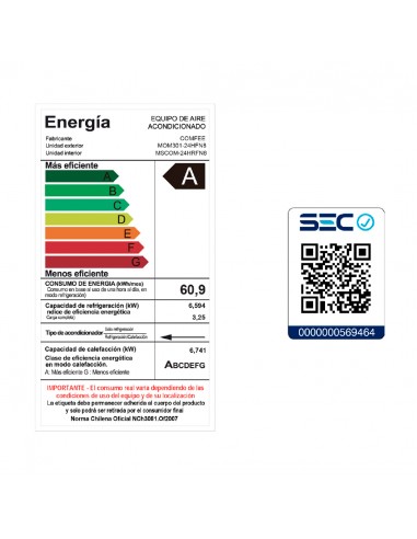 Split Muro Midea Comfee Wifi R32 24K BTU